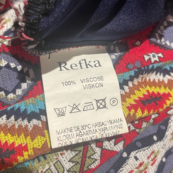 Refka modesty long sleeve wide leg abstract print flowing modest jumpsuit size42 - Picture 11 of 11